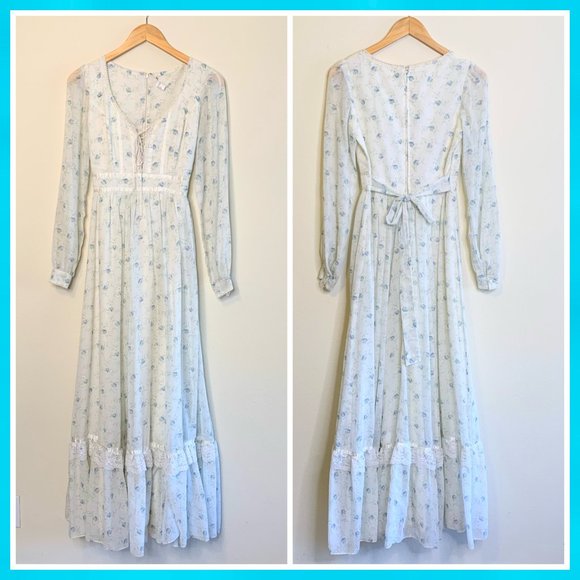 Vintage Dresses & Skirts - 70's Vintage Gunne Sax Prairie Style Dress